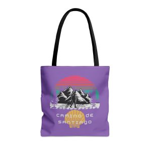 Tote Bag lila de Cumbres del Camino de Santiago