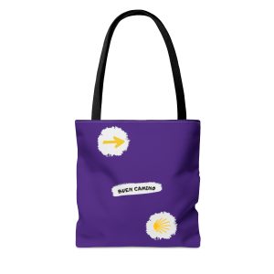 Tote Bag purpura con Esencia del Camino de Santiago