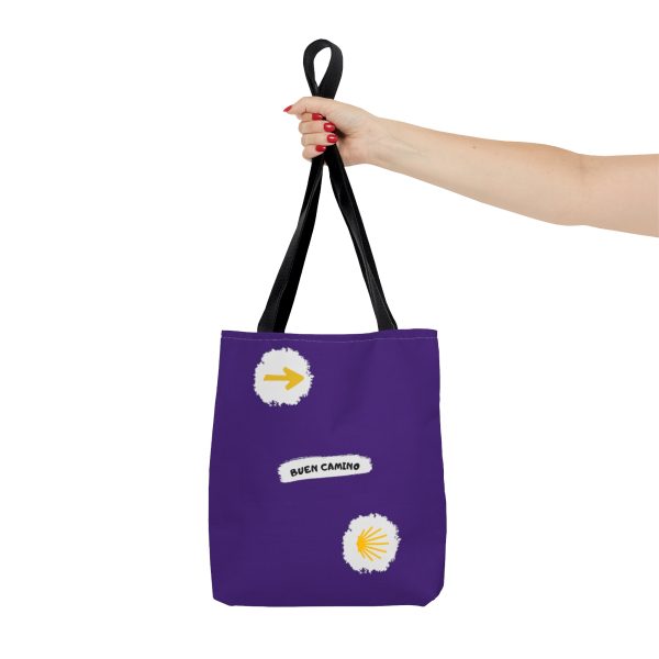 Tote Bag purpura con Esencia del Camino de Santiago - Imagen 3