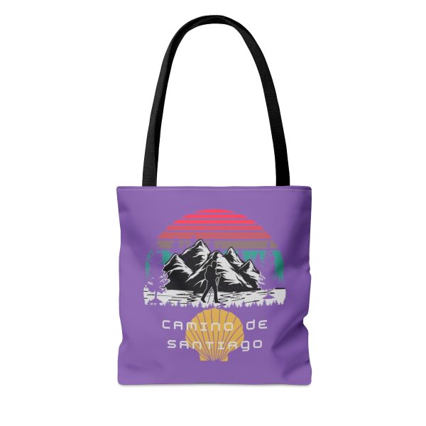 Tote Bag lila de Cumbres del Camino de Santiago - Image 3