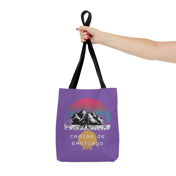 Tote Bag lila de Cumbres del Camino de Santiago - Image 4