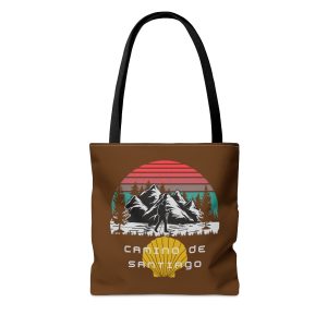Tote Bag marron de Cumbres del Camino de Santiago