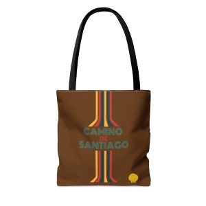 Tote Bag marrón líneas del Camino