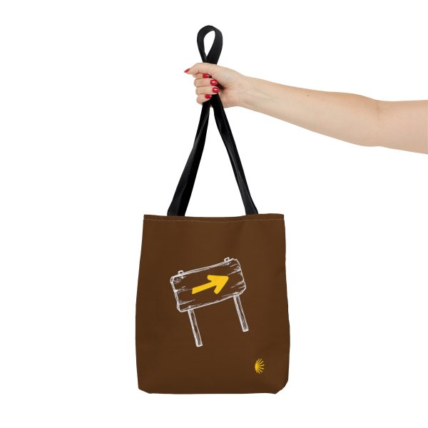 Tote Bag marrón Señalización del Camino de Santiago - Image 3