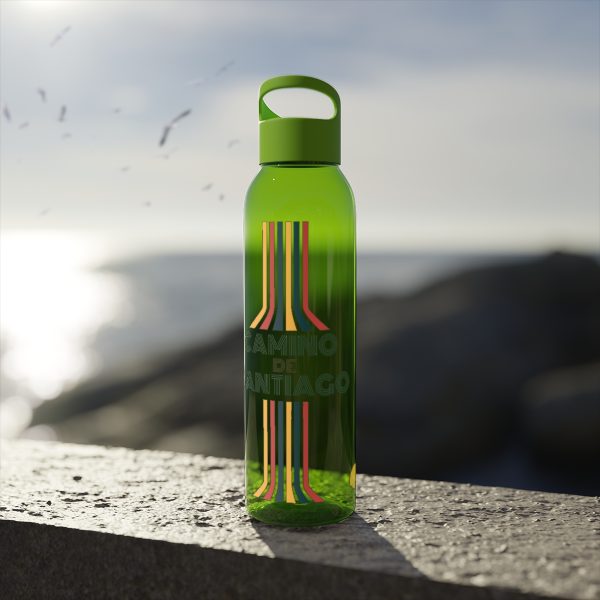 Botella de agua de Tritan del Camino de Santiago "Retro con Líneas" hacia la Vieira - Image 12