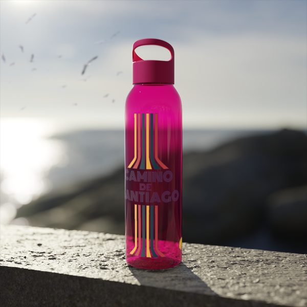 Botella de agua de Tritan del Camino de Santiago "Retro con Líneas" hacia la Vieira - Image 18