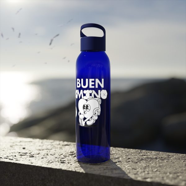Botella de agua de Tritan de "Buen Camino" Vintage "Let's Go"
