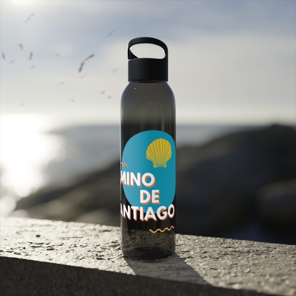 Botella de agua de Tritan para el Camino de Santiago en circulo