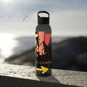 Botella de agua de Tritan para el Camino de Santiago, Trekking hacia la Catedral