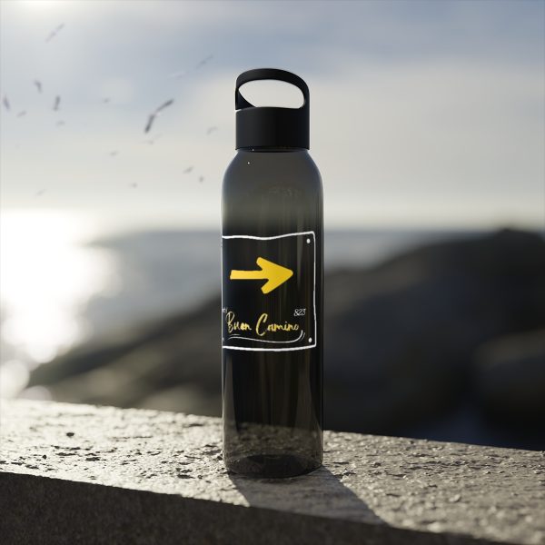Botella de agua de Tritan con cartel de "Buen Camino"