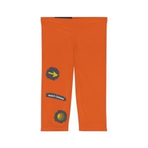 Capri Leggings de Mujer trazos de pintura hacia la Vieira del Camino de Santiago,