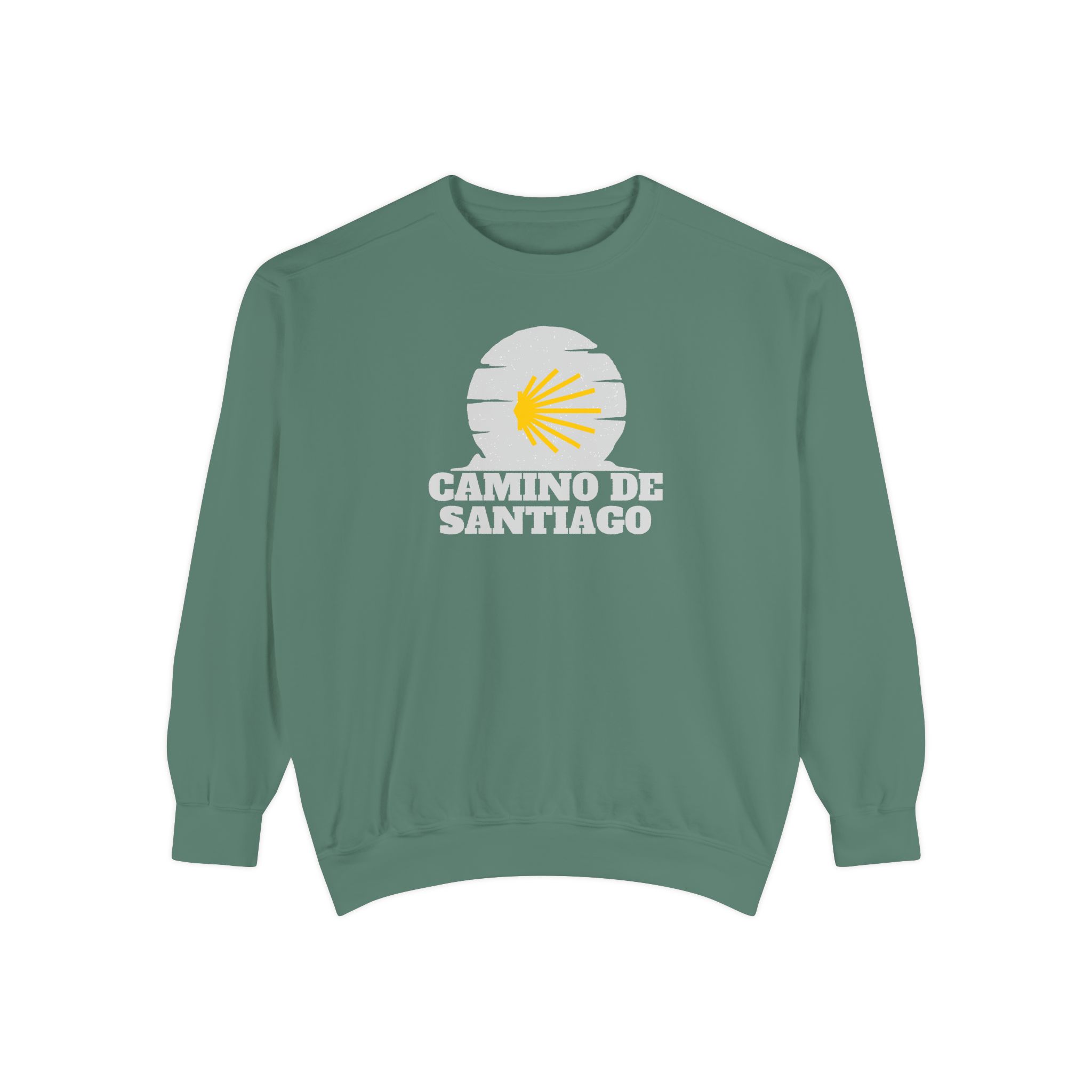 Camino de Santiago – "Sunburst Shell" Vintage Garment-Dyed Sweatshirt - Imagen 7