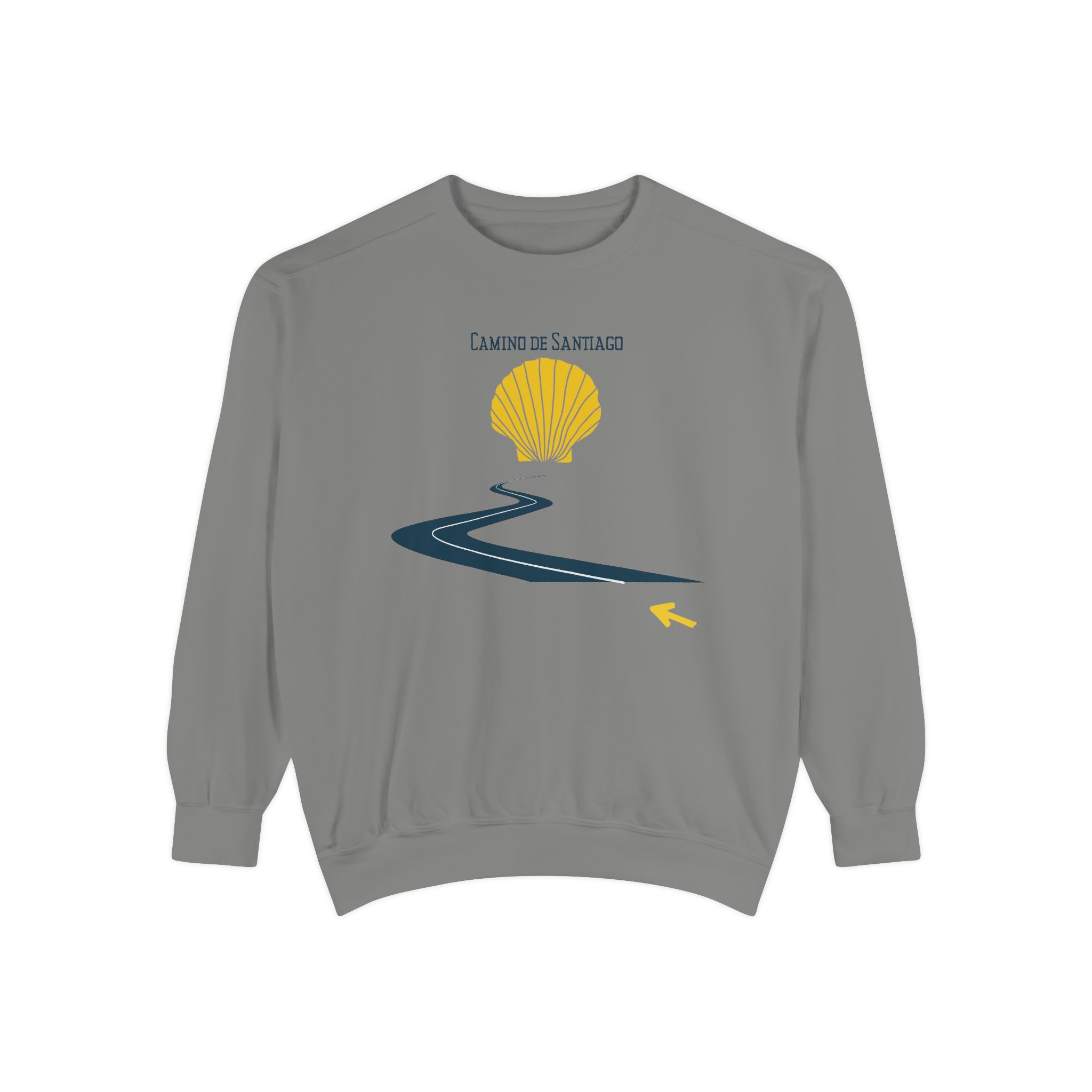 Camino de Santiago – "The Curvy Road" Vintage Garment-Dyed Sweatshirt - Imagen 7