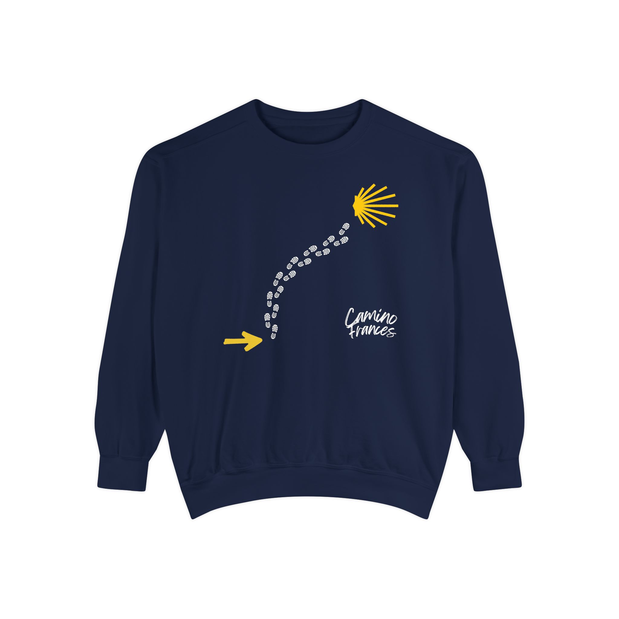 Camino de Santiago – "Camino Francés Trail" Vintage Garment-Dyed Sweatshirt - Imagen 7