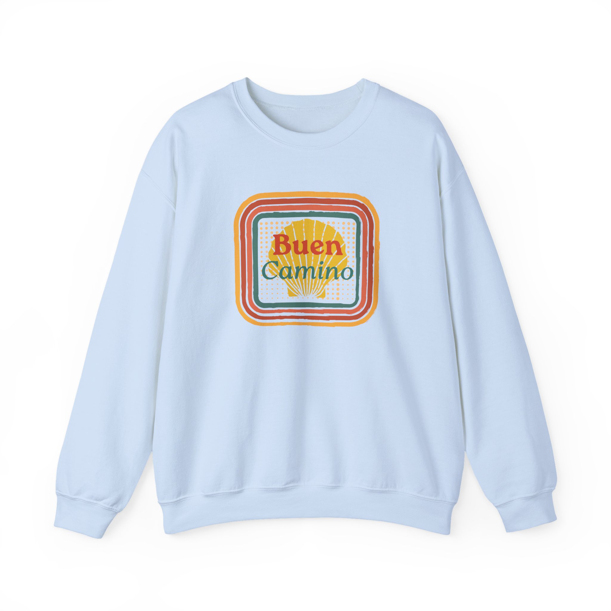 Camino de Santiago – "Retro Shell Badge" Classic Heavy Blend Crewneck Sweatshirt - Imagen 4