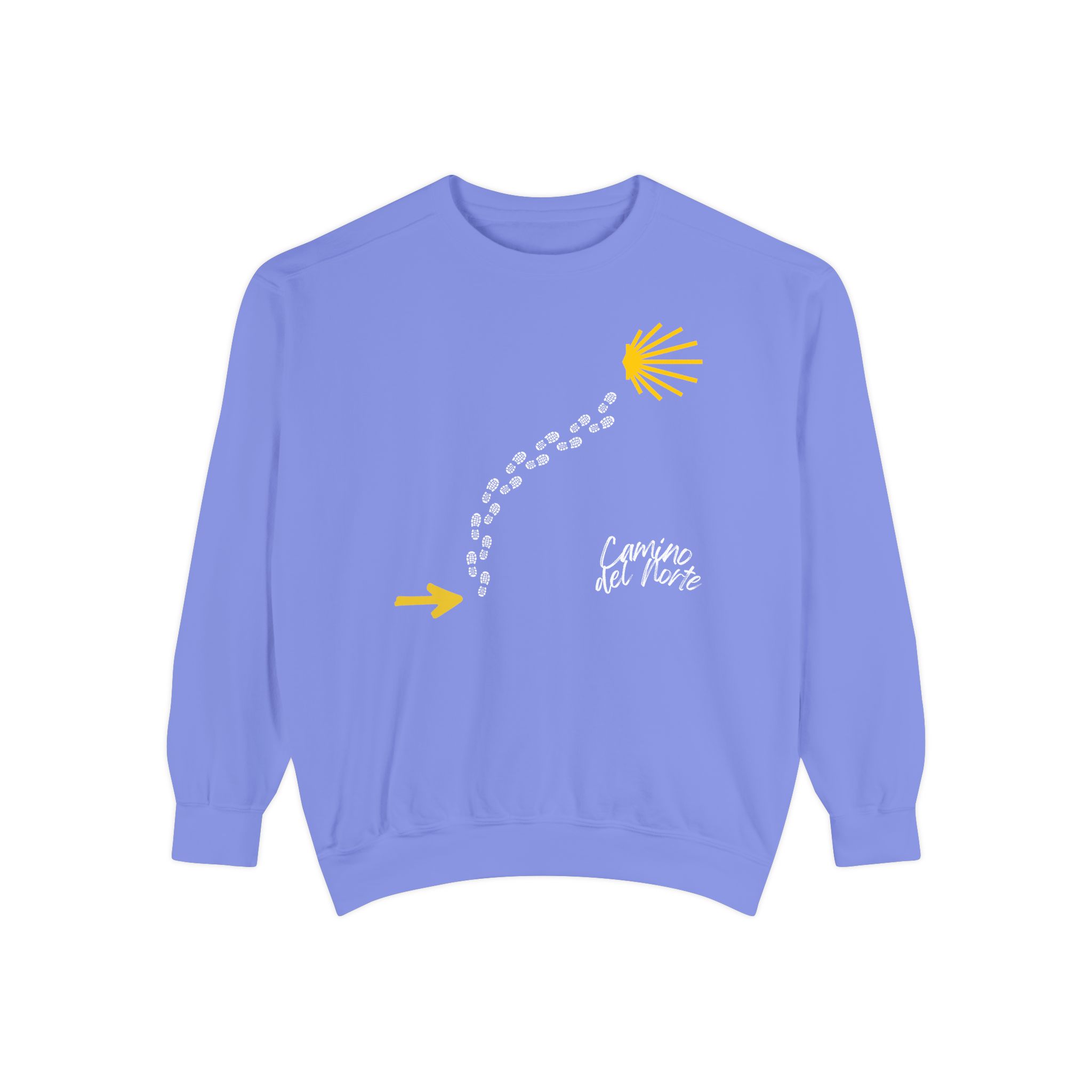 Camino de Santiago – "Camino del Norte Trail" Vintage Garment-Dyed Sweatshirt - Imagen 6