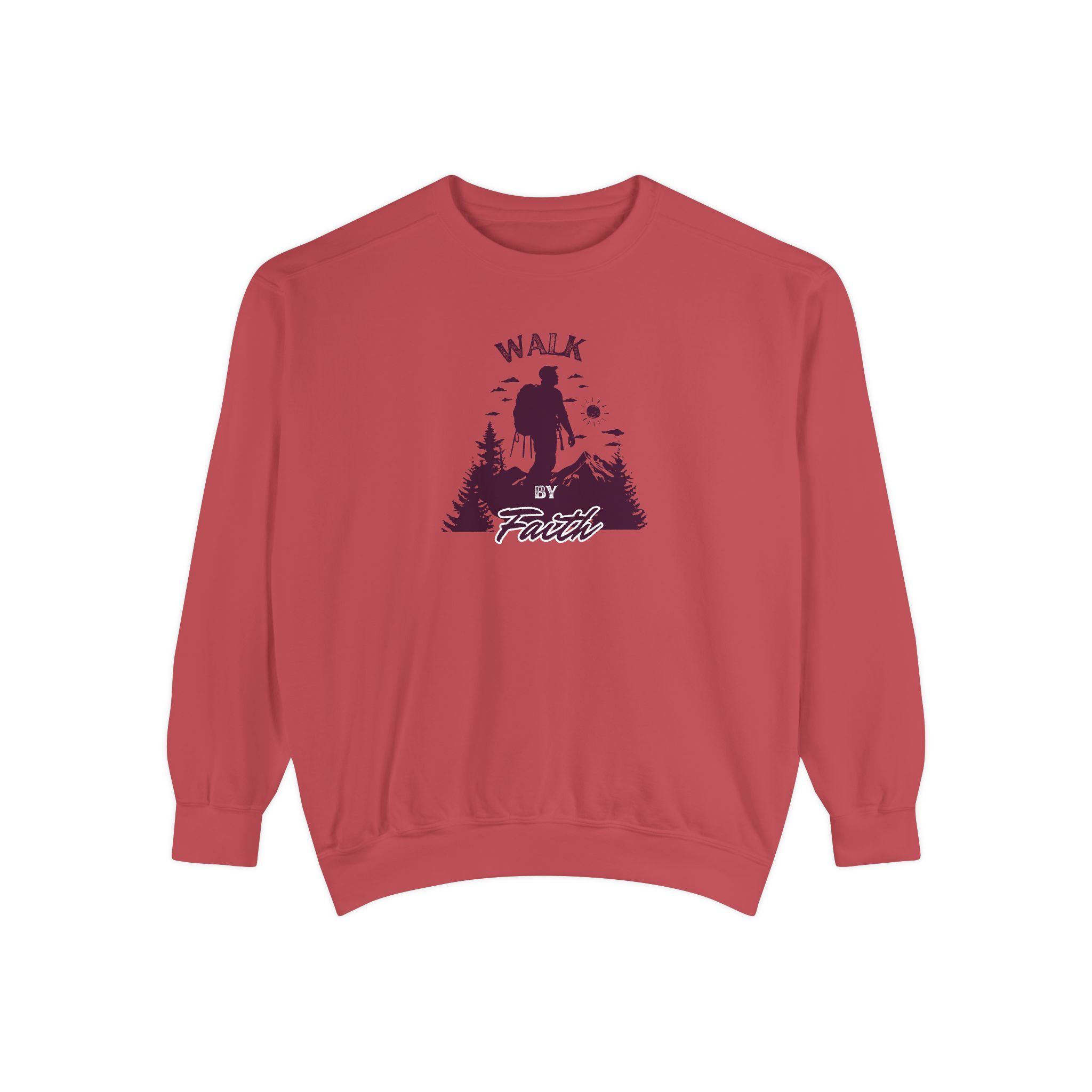 Walk by Faith – "Mountain Journey" Vintage Garment-Dyed Sweatshirt - Imagen 11