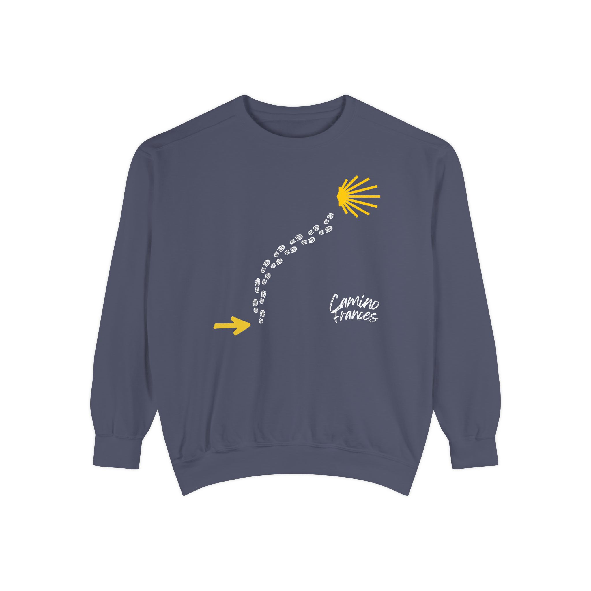 Camino de Santiago – "Camino Francés Trail" Vintage Garment-Dyed Sweatshirt - Imagen 4