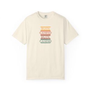 Camino de Santiago – "Retro Stripe" Buen Camino Vintage Comfort Colors T-Shirt