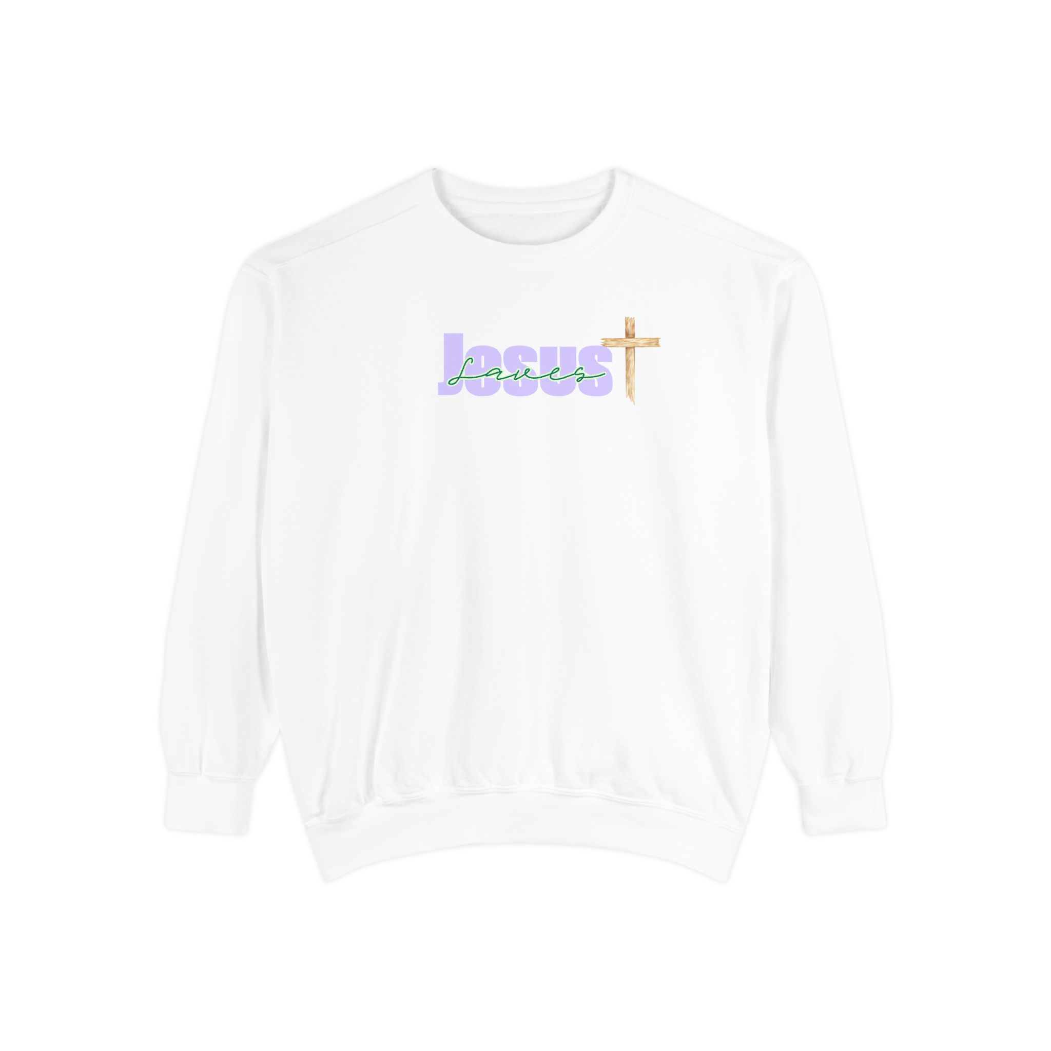 Jesus Saves – "Organic Wood" Vintage Garment-Dyed Sweatshirt - Imagen 3