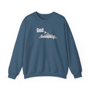 God is Greater – "Mountain Peak" Classic Heavy Blend Crewneck Sweatshirt