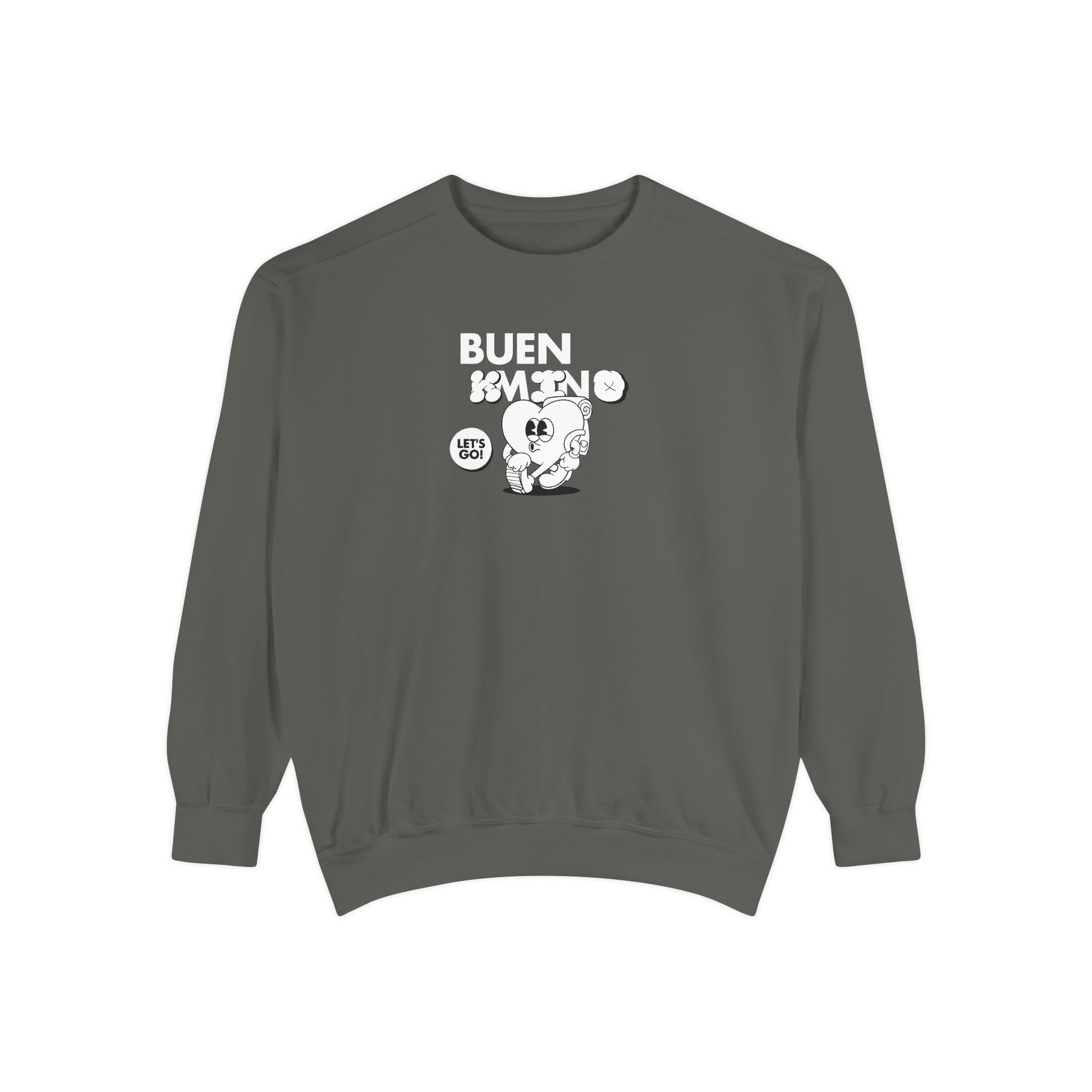 Camino de Santiago – "Let's Go Pilgrim" Vintage Garment-Dyed Sweatshirt - Imagen 6