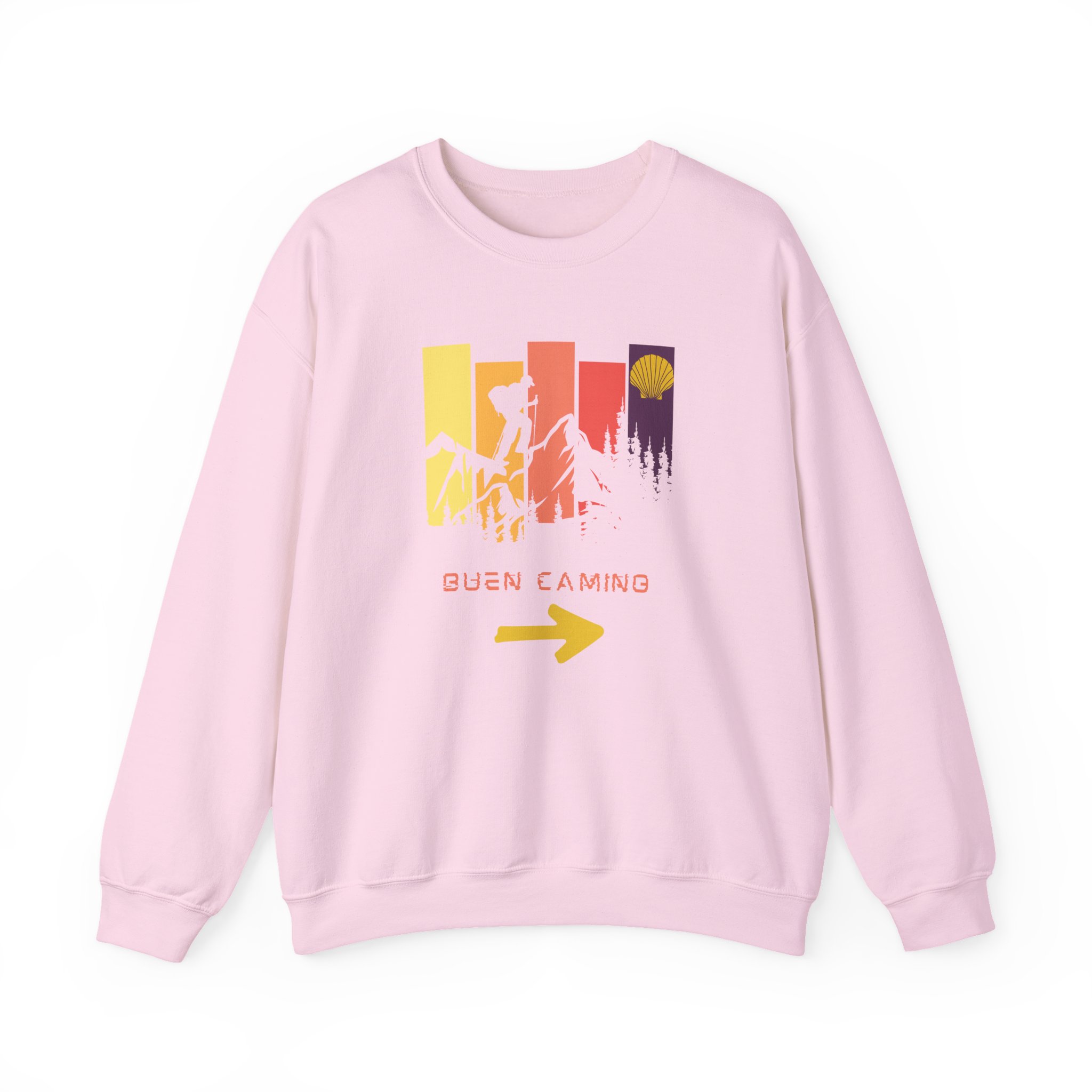Camino de Santiago – "Retro Peak Hiking" Classic Heavy Blend Crewneck Sweatshirt - Imagen 7