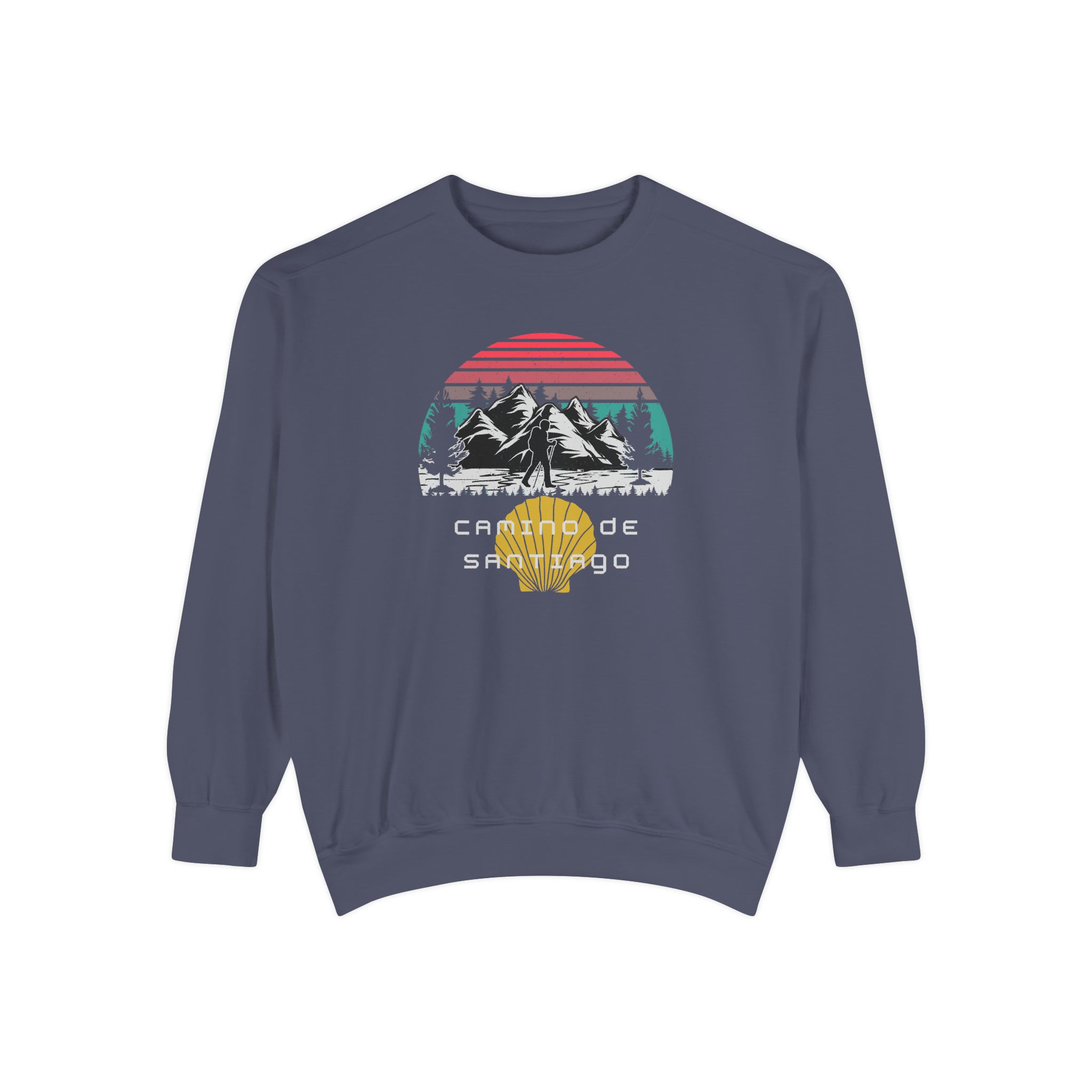 Camino de Santiago – "Mountain Sunset Trek" Vintage Garment-Dyed Sweatshirt