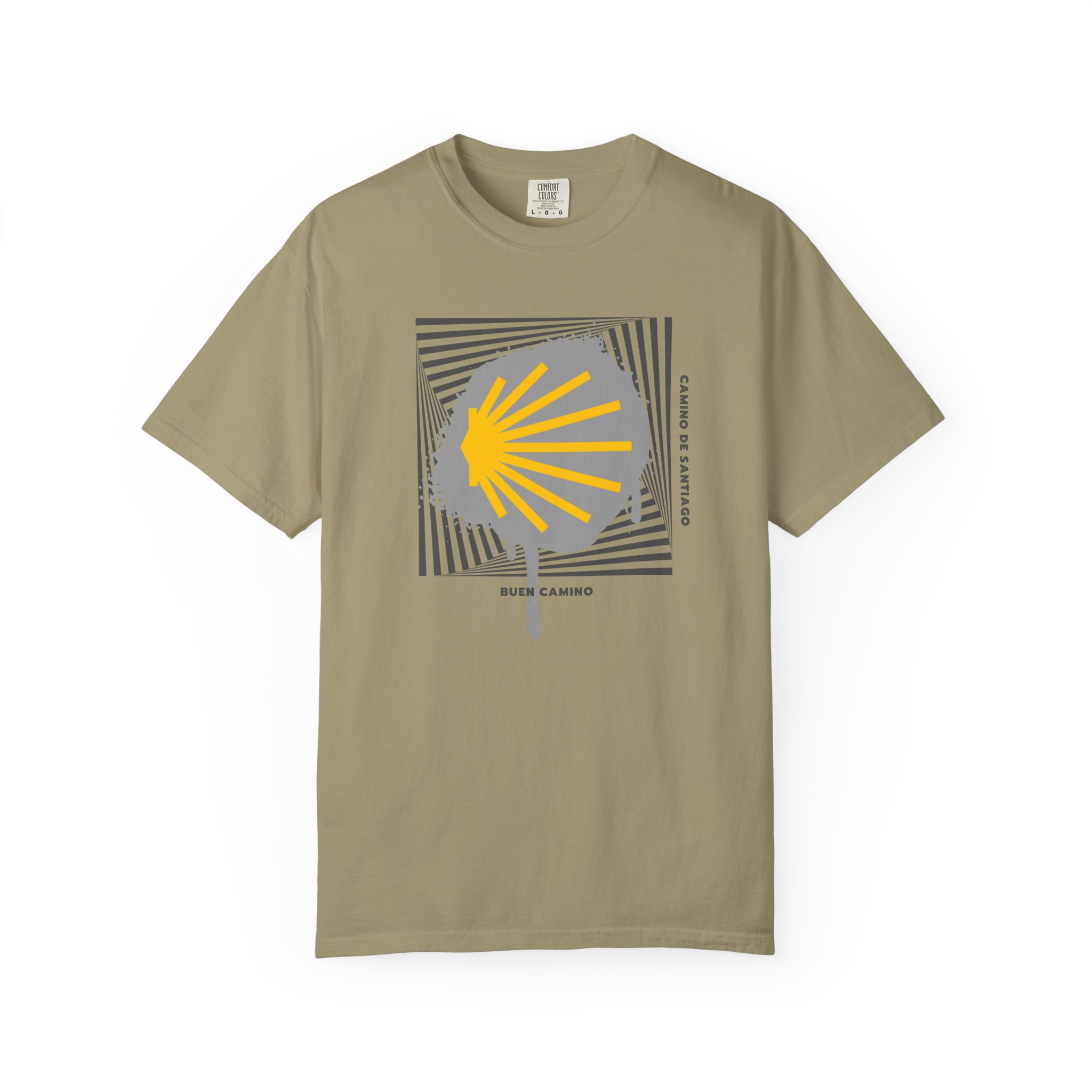 Camino de Santiago – "Stencil Way" Urban Graffiti Comfort Colors T-Shirt - Imagen 5