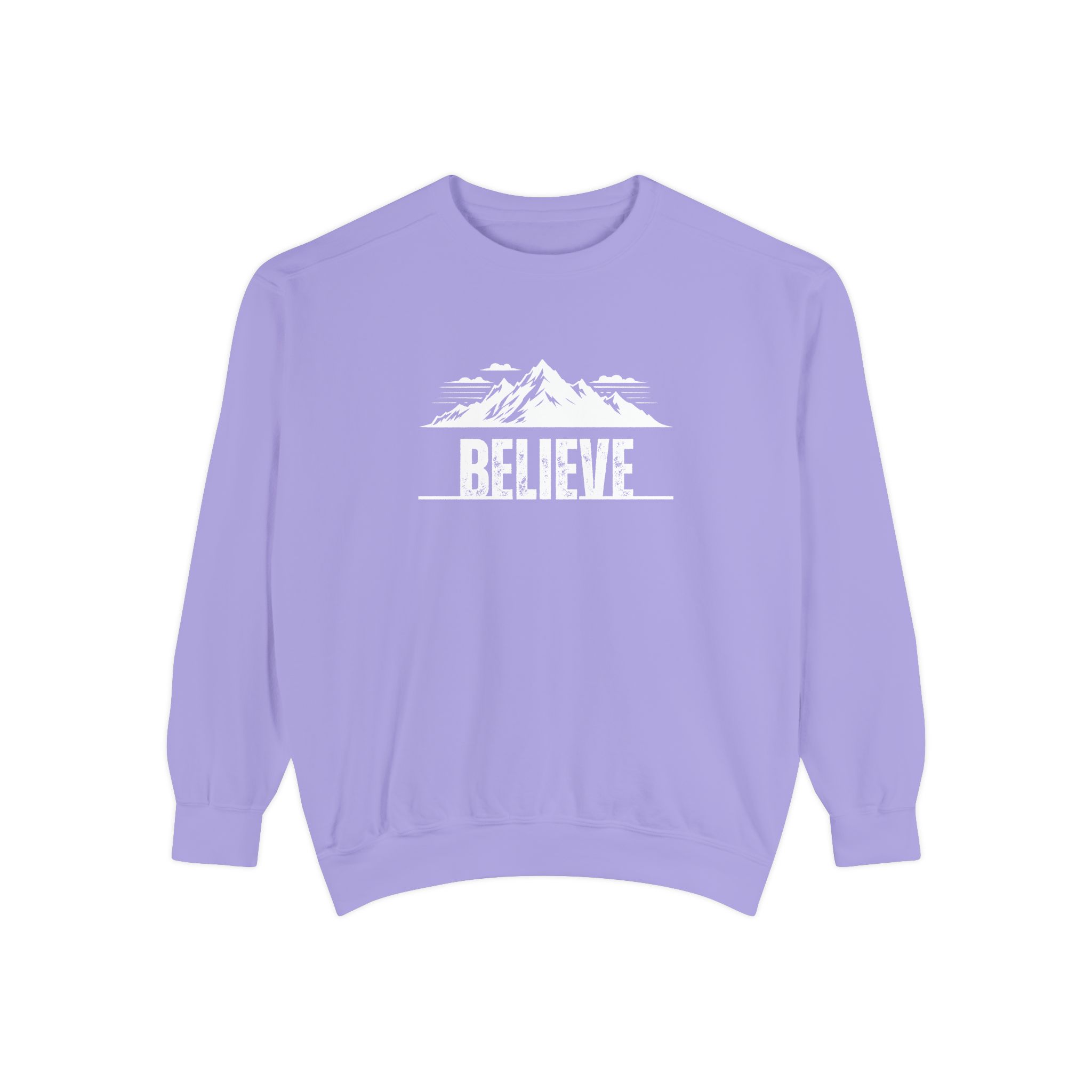 Believe – "The Mountain Summit" Vintage Garment-Dyed Sweatshirt - Imagen 12