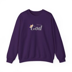 Trust God – "Crowned Faith" Classic Heavy Blend Crewneck Sweatshirt
