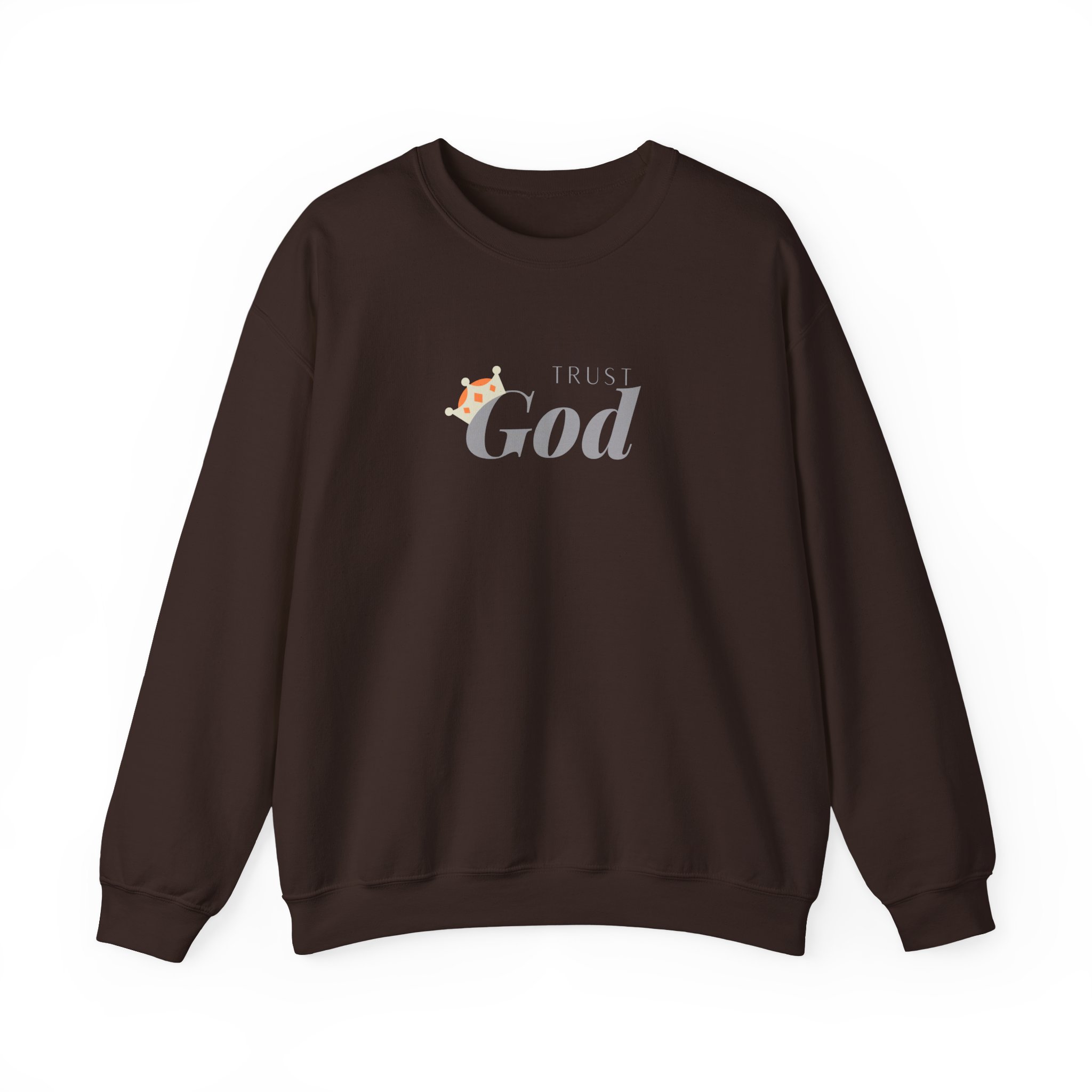 Trust God – "Crowned Faith" Classic Heavy Blend Crewneck Sweatshirt - Imagen 8