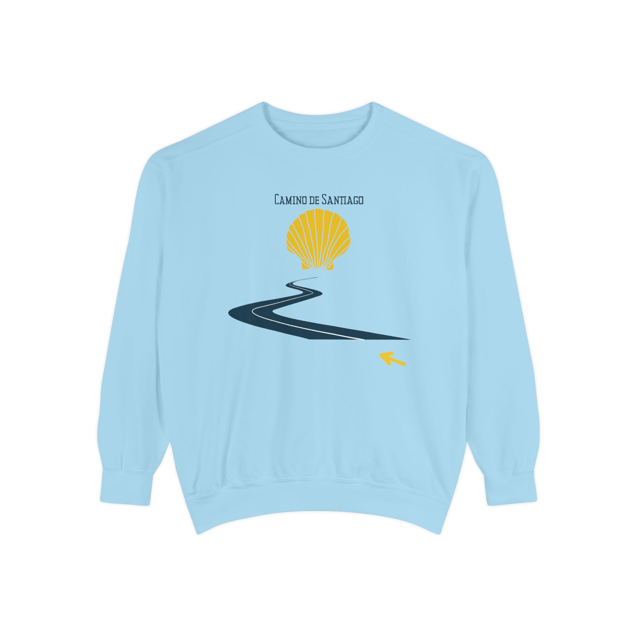 Camino de Santiago – "The Curvy Road" Vintage Garment-Dyed Sweatshirt - Imagen 6