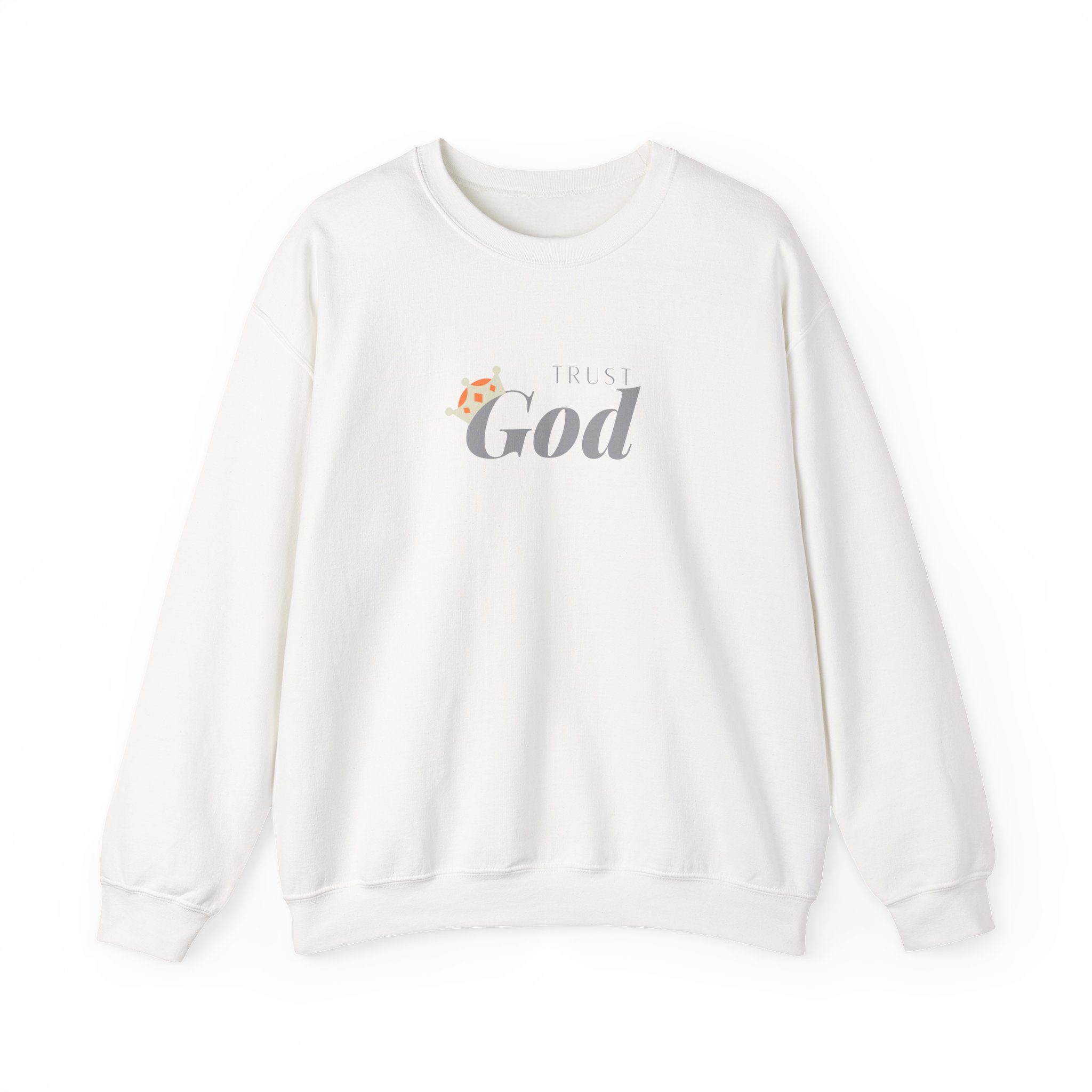 Trust God – "Crowned Faith" Classic Heavy Blend Crewneck Sweatshirt - Imagen 9
