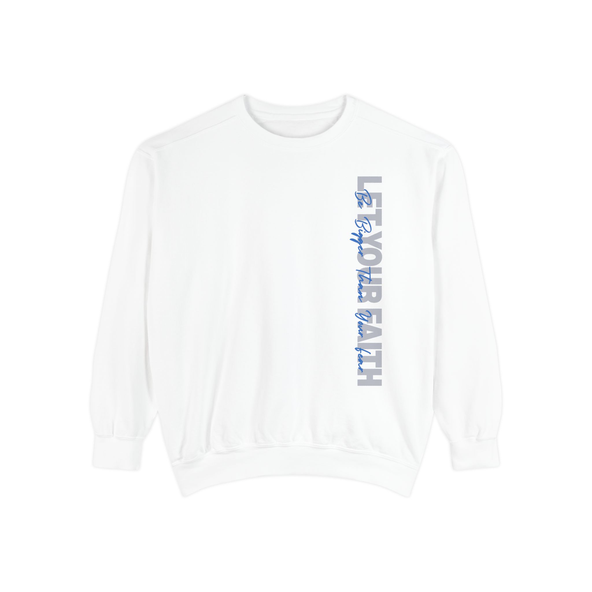 Faith Over Fear – "Modern Overlay" Vintage Garment-Dyed Sweatshirt - Imagen 7