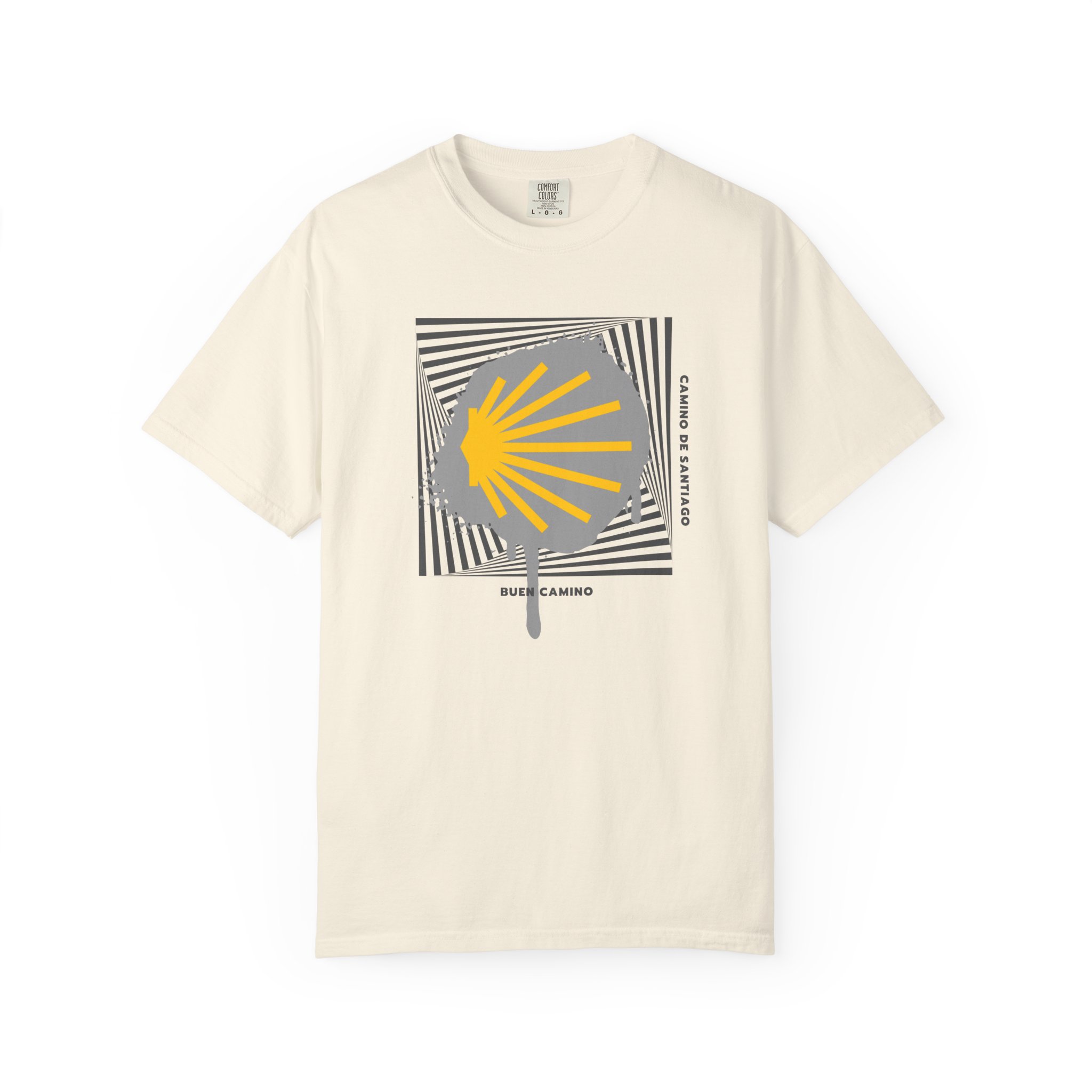 Camino de Santiago – "Stencil Way" Urban Graffiti Comfort Colors T-Shirt - Imagen 4
