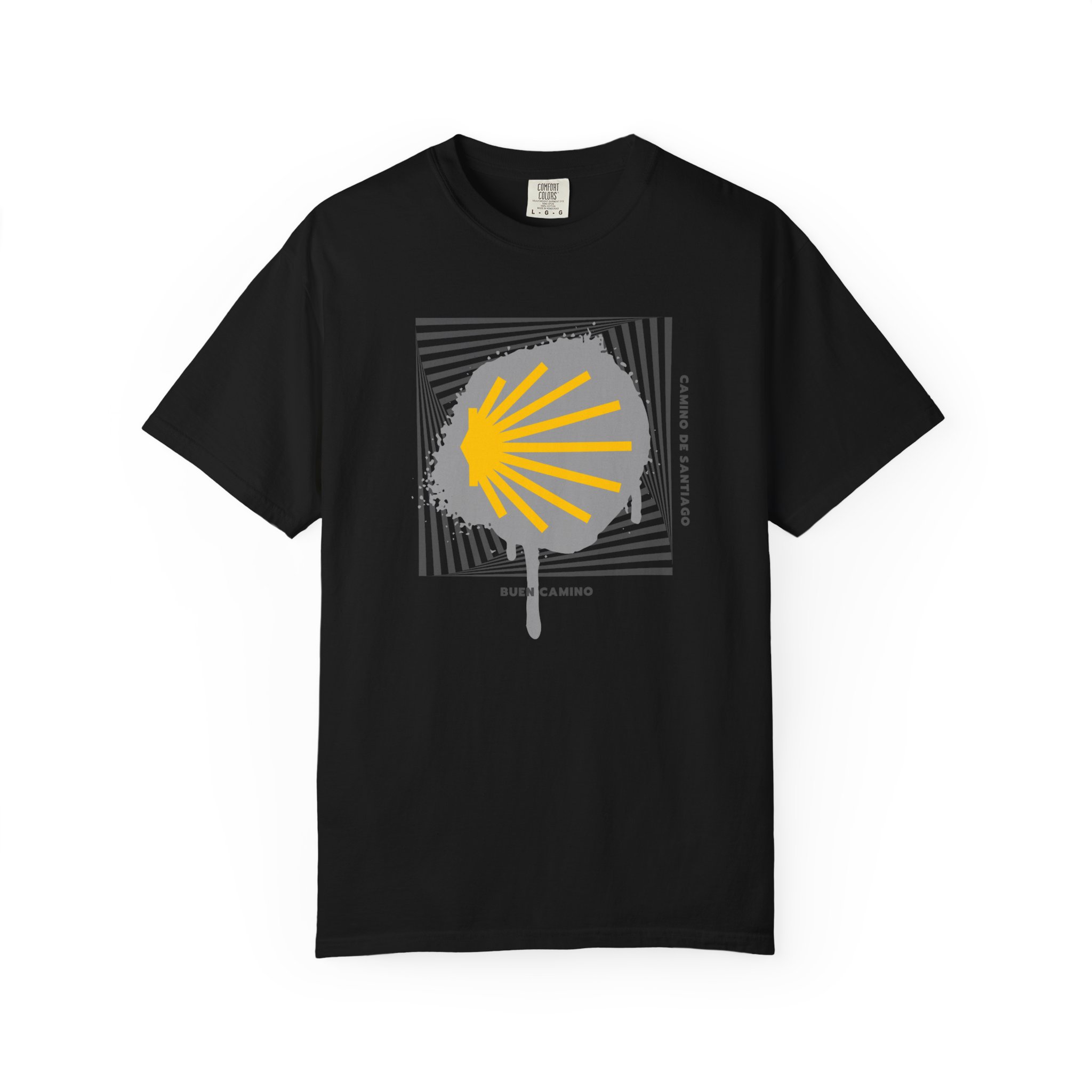 Camino de Santiago – "Stencil Way" Urban Graffiti Comfort Colors T-Shirt - Imagen 11