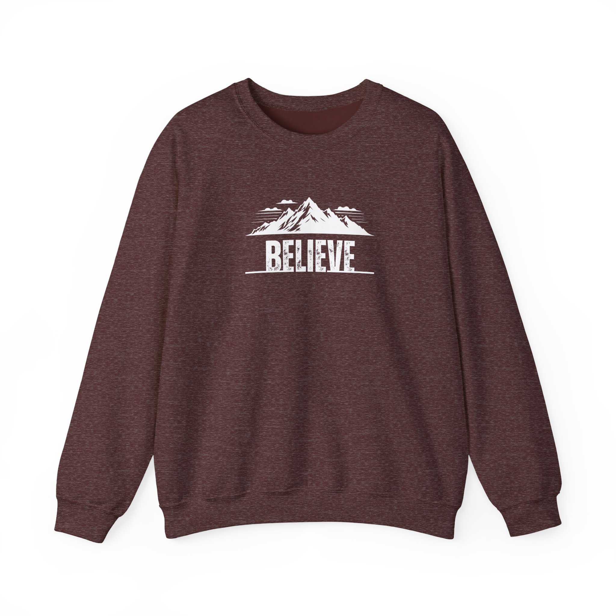 Believe – "The Mountain Summit" Classic Heavy Blend Crewneck Sweatshirt - Imagen 5