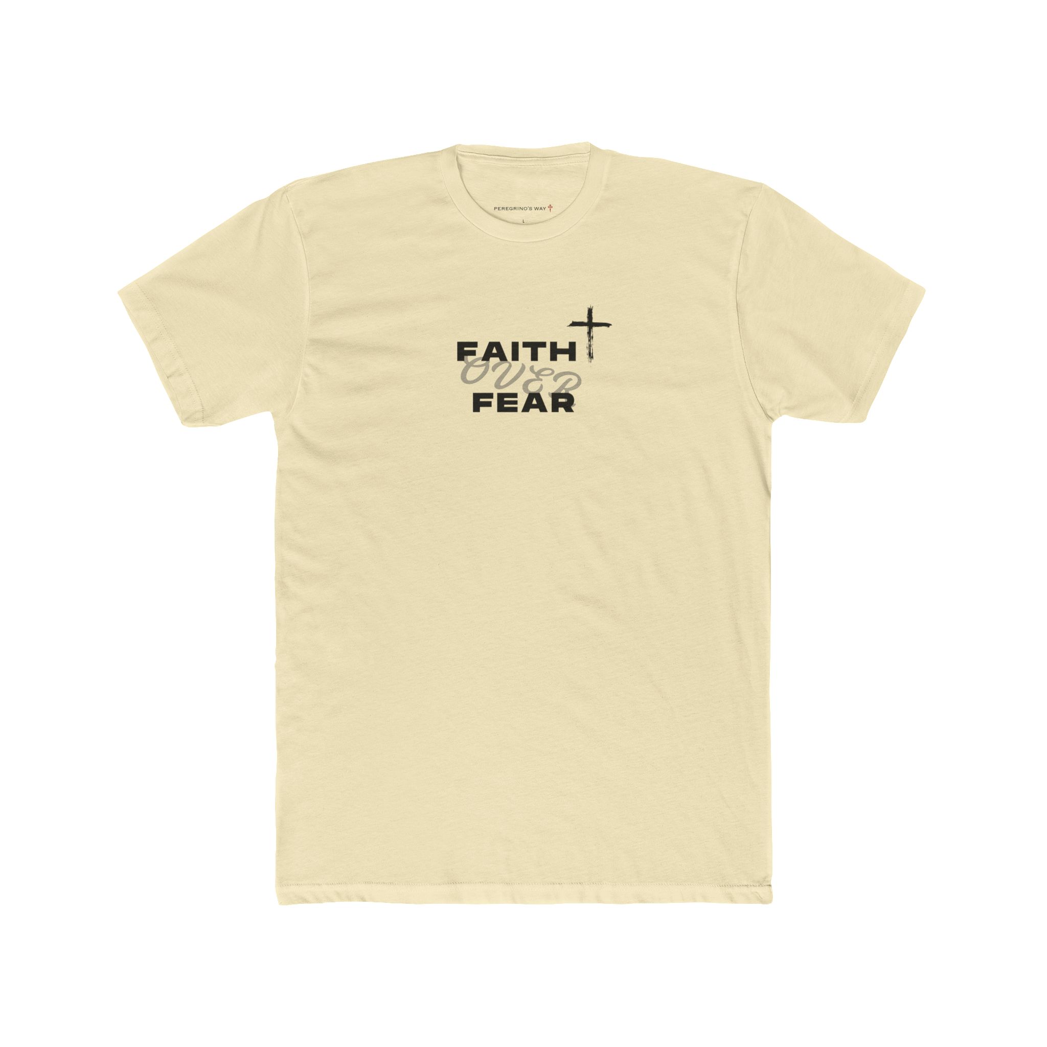 Faith Over Fear – "Brushstroke Cross" Classic T-Shirt - Imagen 9