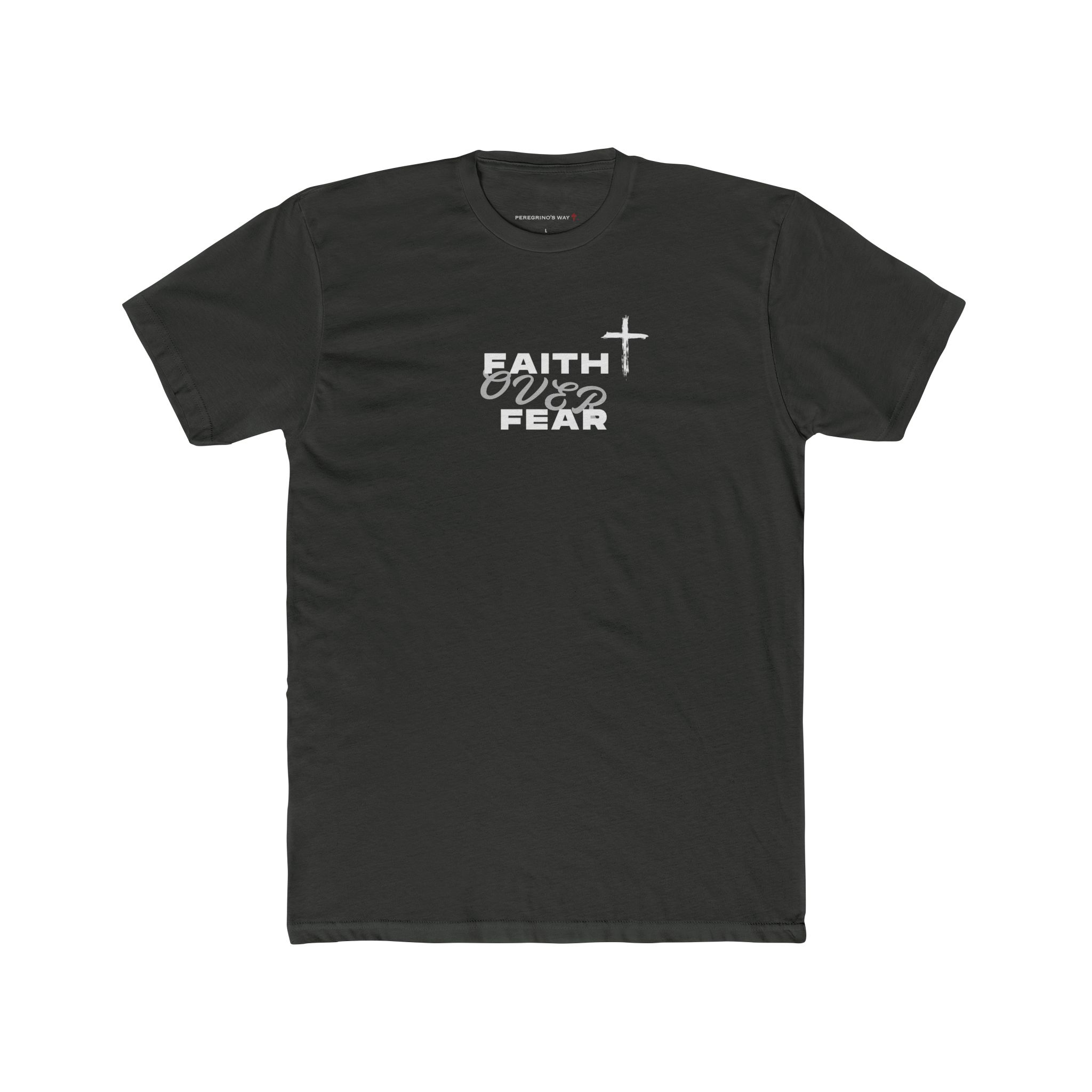 Faith Over Fear – "Brushstroke Cross" Classic T-Shirt - Imagen 6