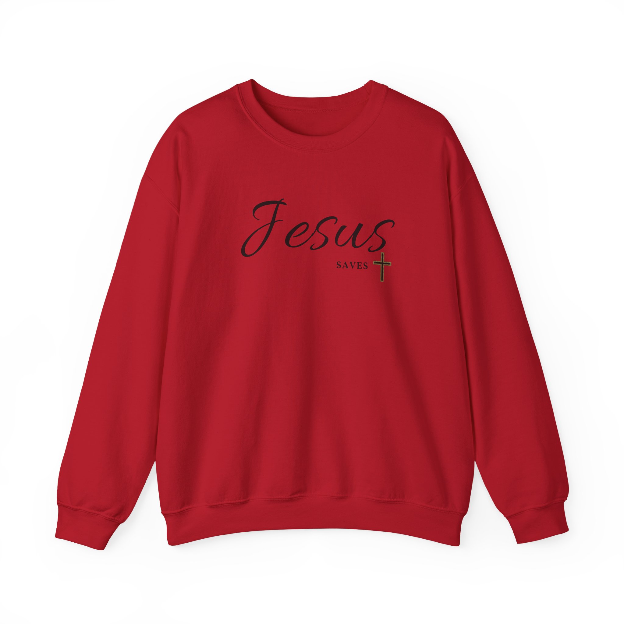Jesus Saves – "Golden Grace" Classic Heavy Blend Crewneck Sweatshirt - Imagen 8