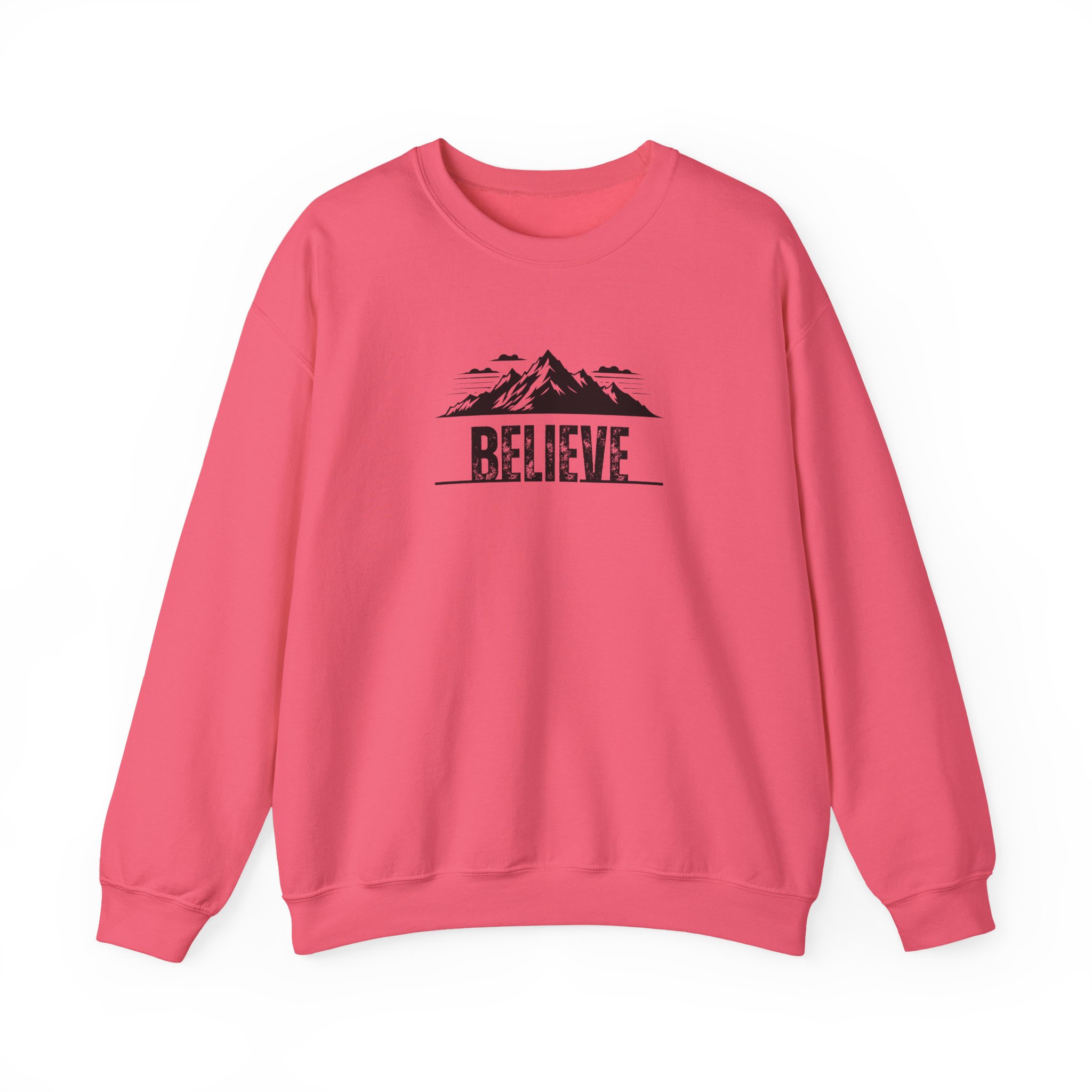 Believe – "The Mountain Summit" Classic Heavy Blend Crewneck Sweatshirt - Imagen 4