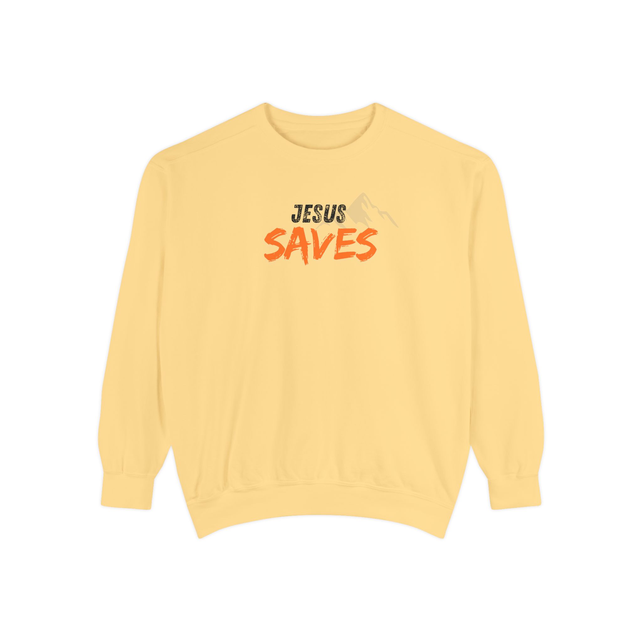 Jesus Saves – "Mountain Rescue" Vintage Garment-Dyed Sweatshirt - Imagen 5