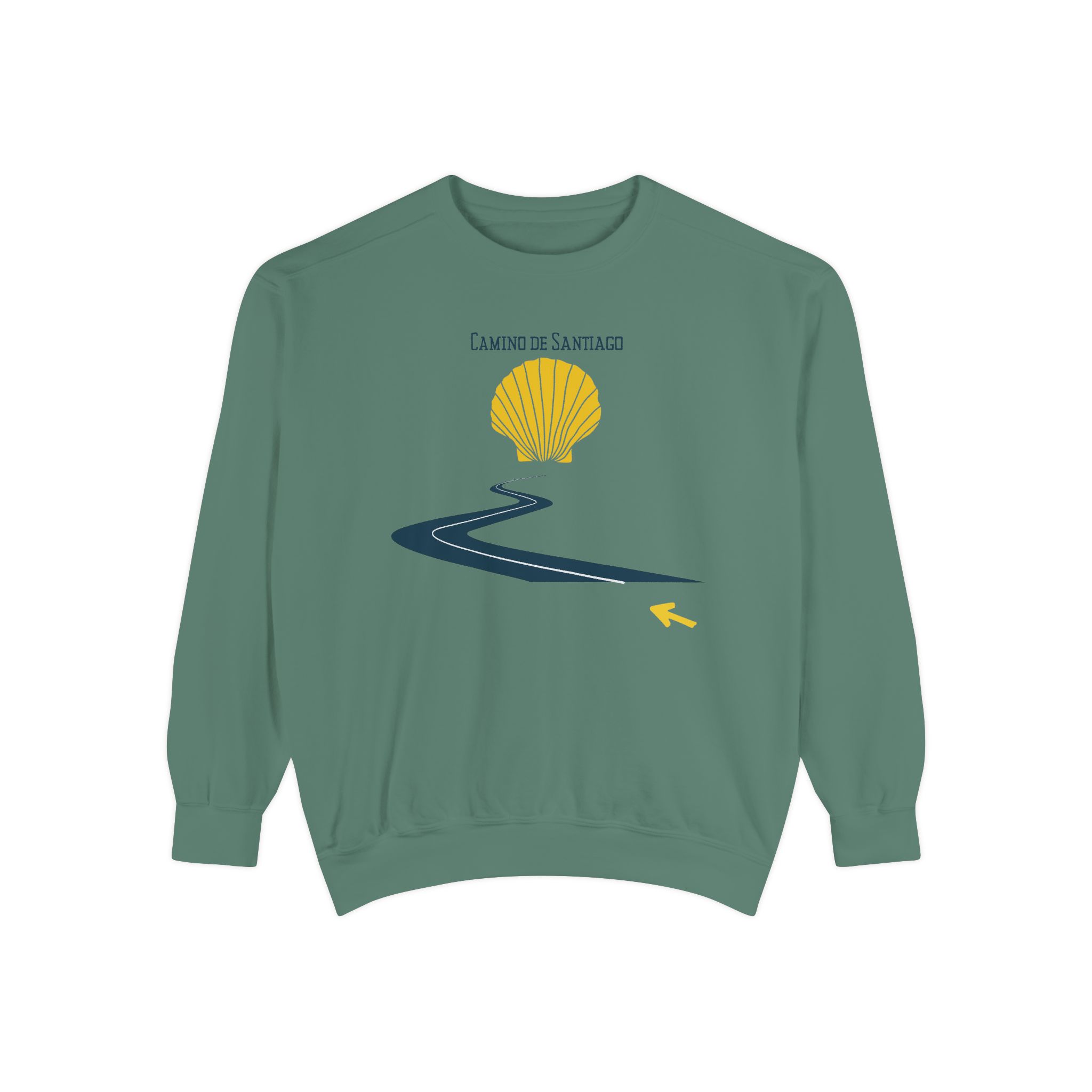 Camino de Santiago – "The Curvy Road" Vintage Garment-Dyed Sweatshirt - Imagen 2