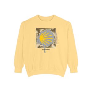 Camino de Santiago – "Stencil Way" Urban Graffiti Garment-Dyed Sweatshirt