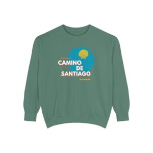 Camino de Santiago – "Modern Graphic Shell" Vintage Garment-Dyed Sweatshirt