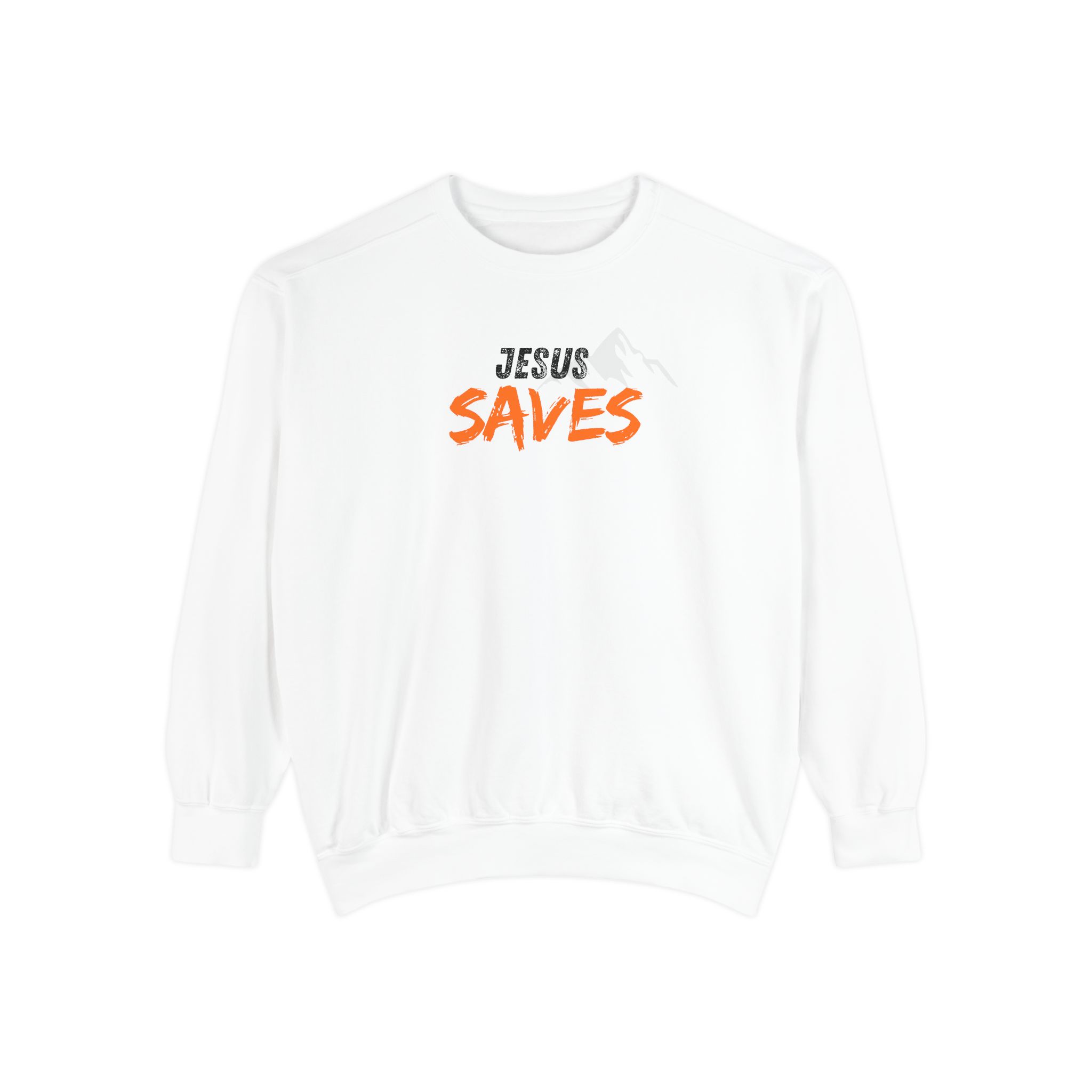 Jesus Saves – "Mountain Rescue" Vintage Garment-Dyed Sweatshirt - Imagen 2