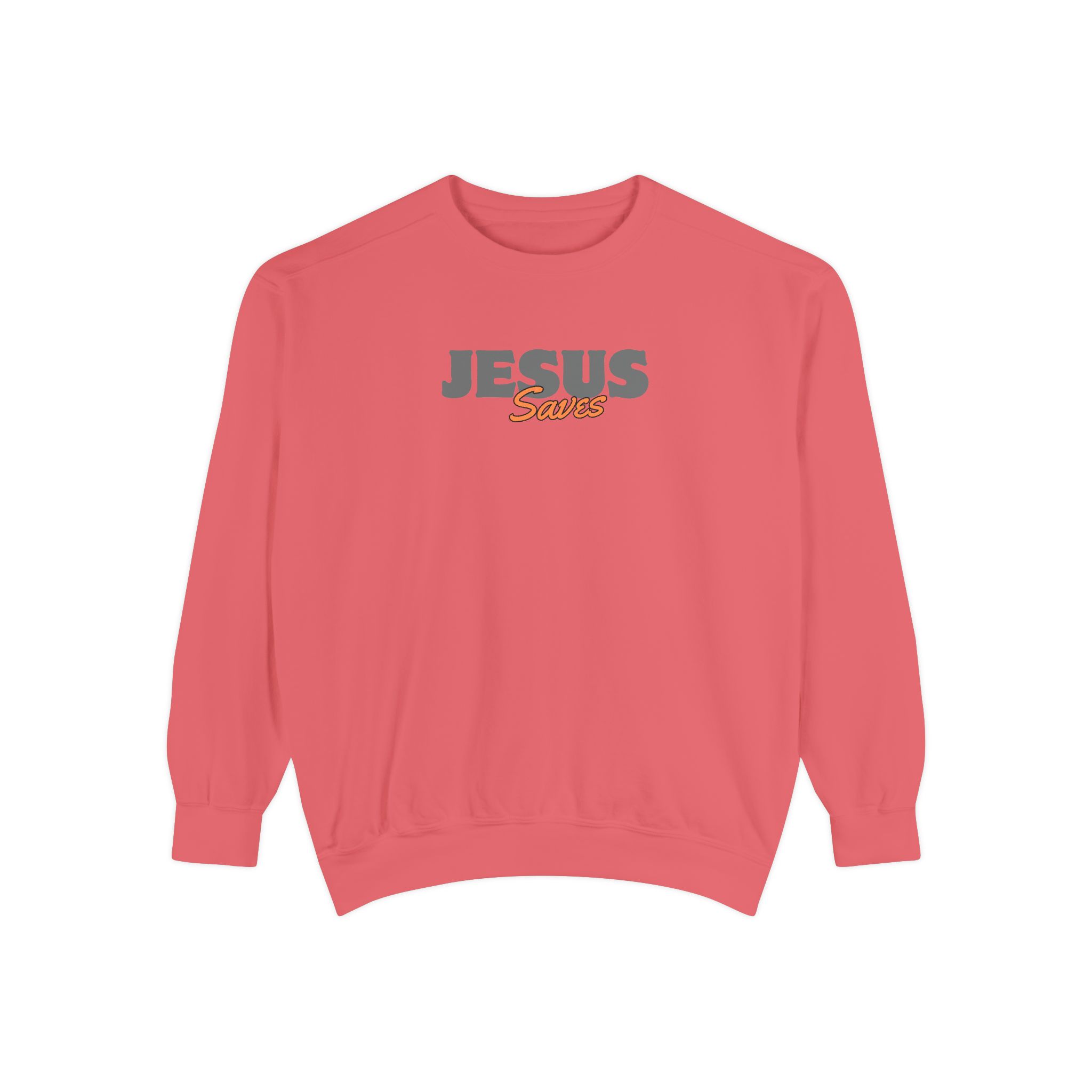Jesus Saves – "Retro Bubble" Vintage Garment-Dyed Sweatshirt - Imagen 9
