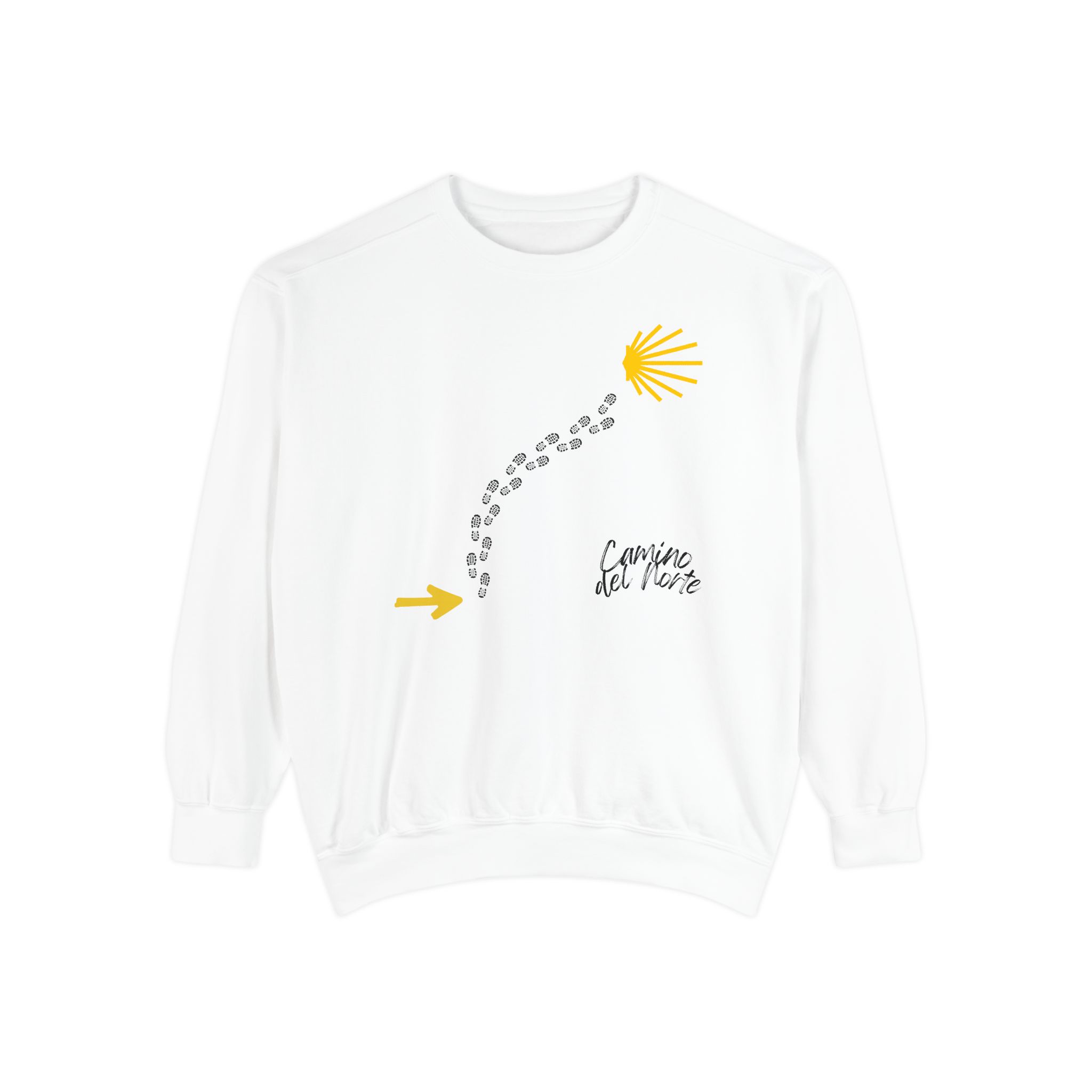 Camino de Santiago – "Camino del Norte Trail" Vintage Garment-Dyed Sweatshirt - Imagen 8