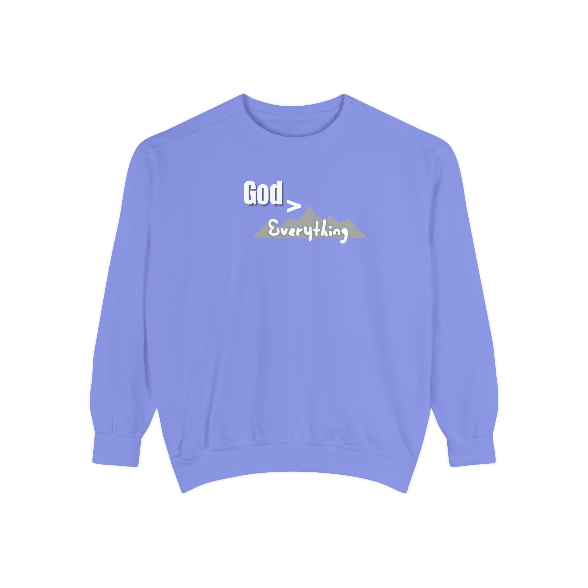 God is Greater – "Mountain Peak" Vintage Garment-Dyed Sweatshirt - Imagen 6